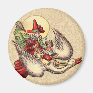 Mother Goose Child Antique Illustration Magnet