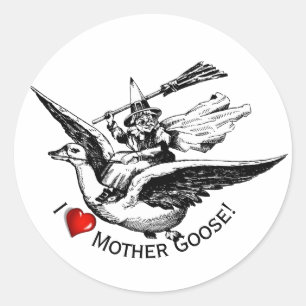 Mother Goose Day Classic Round Sticker