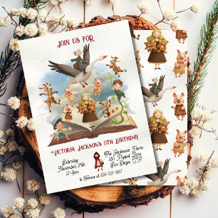 Mother Goose enchanted Storybook Birthday Party Invitation