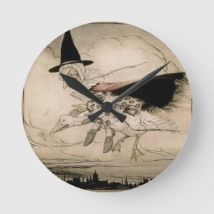 Mother Goose, frontispiece of 'Mother Goose The Ol Round Clock