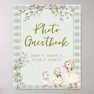 Mother Goose Gosling Baby Shower Photo Guestbook