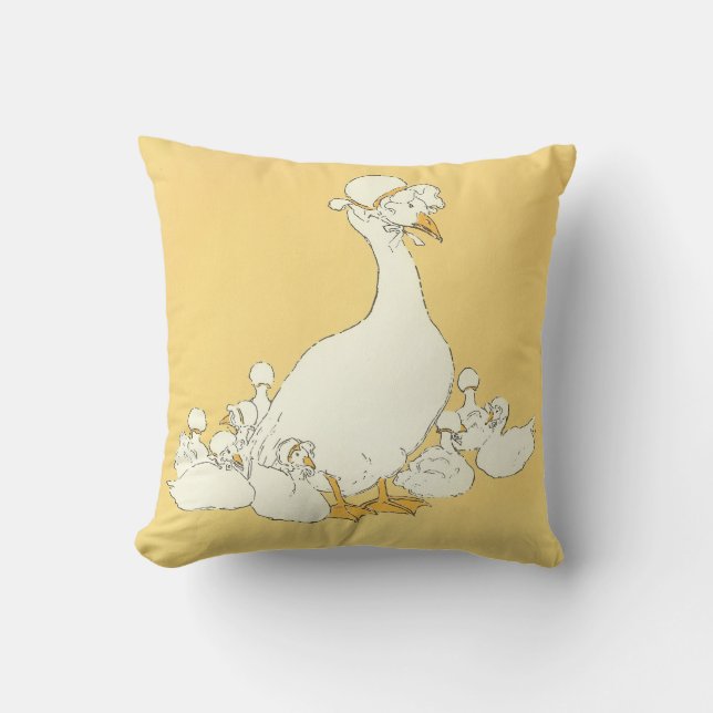 Mother Goose & Her Little Ones - Pillow (Front)