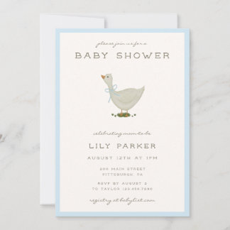 Mother Goose Minimal Baby Shower Invitation