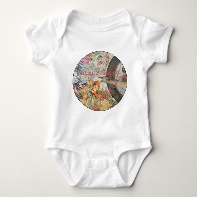 Mother Goose Nursery Rhyme Fairy Tale Baby Bodysuit (Front)