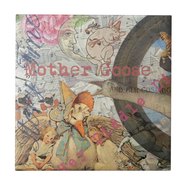 Mother Goose Nursery Rhyme Fairy Tale Ceramic Tile (Front)