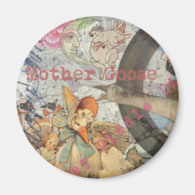 Mother Goose Nursery Rhyme Fairy Tale Magnet (Front)