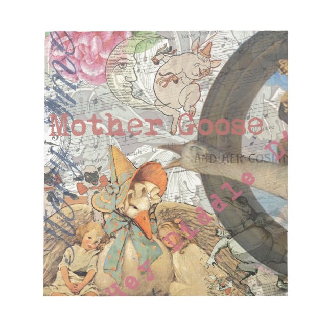 Mother Goose Nursery Rhyme Fairy Tale Notepad (Front)