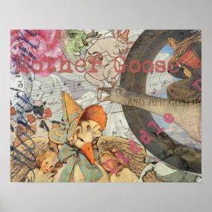Mother Goose Nursery Rhyme Fairy Tale Poster