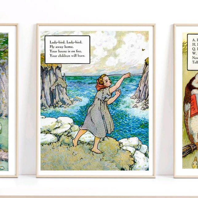 Mother Goose Nursery Rhyme Lady Bird Fly Nursery Poster (Creator Uploaded)