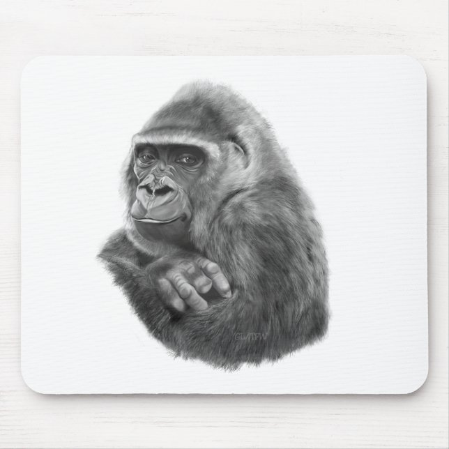 Mother gorilla Mouse Pad 母ゴリラのマウスパッド (Front)