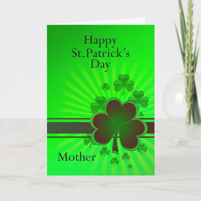 Mother, Happy St Patrick's day card (Front)