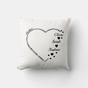 Mother heart ccustomize name cushion
