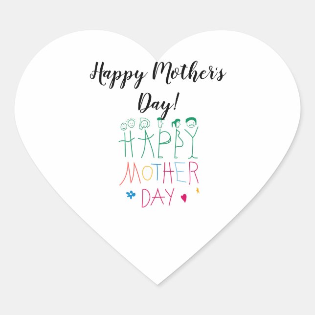 Mother   heart sticker (Front)