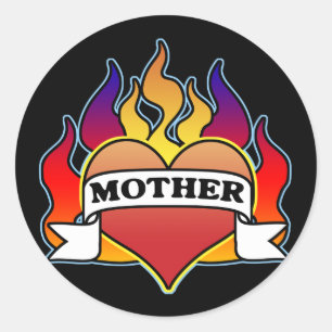 Mother Heart Tattoo Mother's Day Sticker