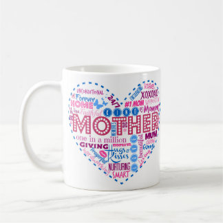 Mother Heart Word Art Mug