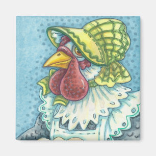 Mother Hen, CHICKEN FARM MAGNET Square * Customise
