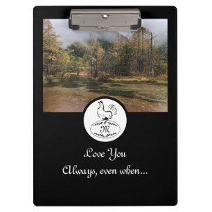 Mother Hen Nesting w Monogram Egg Photo Clipboard