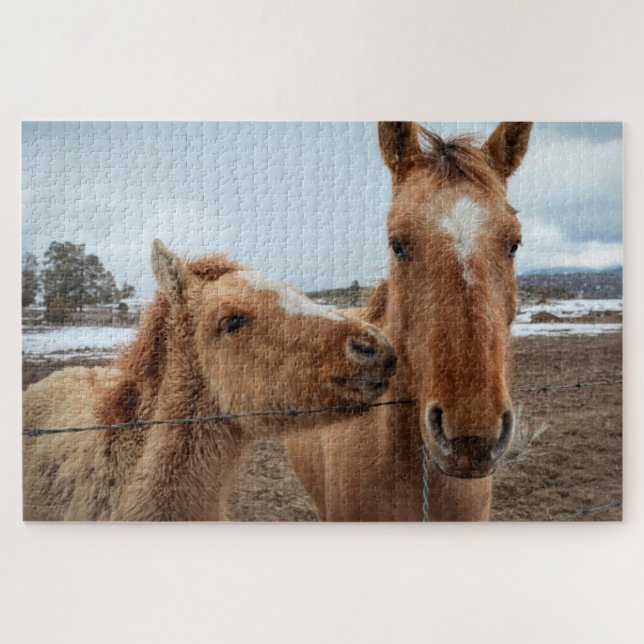 Mother Horse and Foal Jigsaw Puzzle (Horizontal)