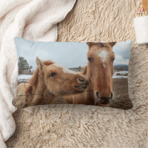 Mother Horse and Foal Lumbar Cushion