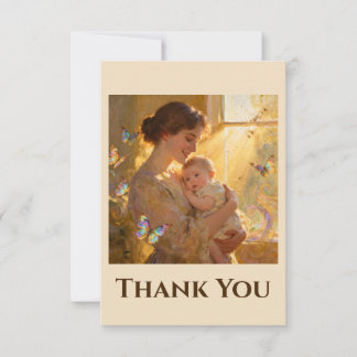 Mother Hugging Her Baby - Mother's Day Thank You Card