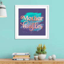Mother Hustler Trendy Rose Gold Mum Typography