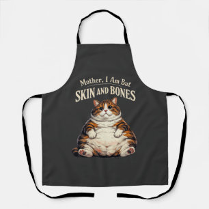 Mother, I Am But Skin and Bones – Funny Chubby Cat Apron