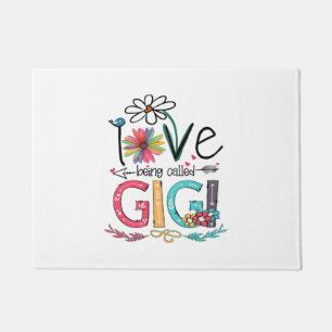 Mother I Love Being Called Gigi Sunflower Birthday Doormat