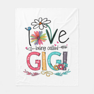 Mother I Love Being Called Gigi Sunflower Birthday Fleece Blanket