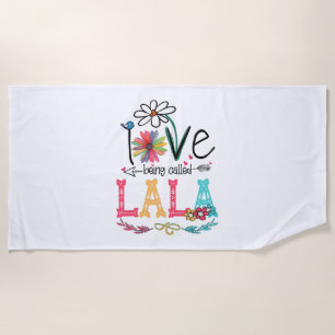 Mother I Love Being Called Lala Sunflower Birthday Beach Towel