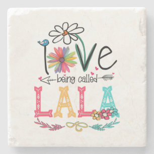 Mother I Love Being Called Lala Sunflower Birthday Stone Coaster