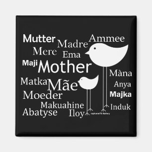Mother in different languages magnet