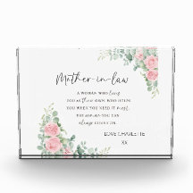 Mother In Law Acrylic Block | Gift For Mother in L