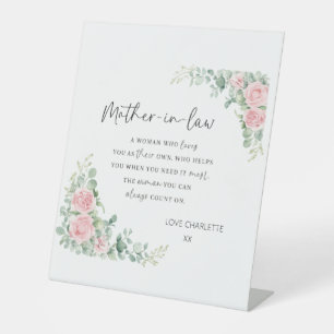 Mother In Law Acrylic Block Gift For Mother in L Pedestal Sign