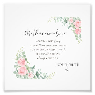 Mother In Law Acrylic Block Gift For Mother in L Photo Print