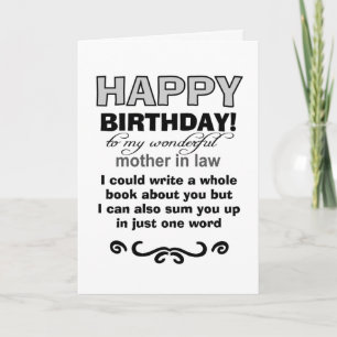 mother in law birthday card