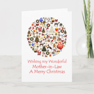 Mother in Law Circle of Christmas Holiday Card
