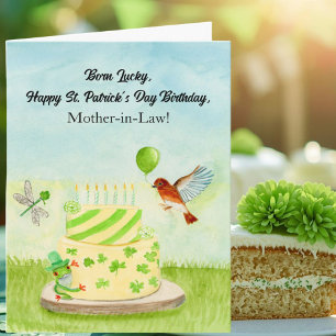 Mother in Law Happy St Patricks Day Birthday Card