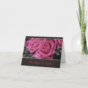 Mother in Law  loss Rose sympathy Card