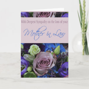 Mother in Law  loss Rose sympathy Card