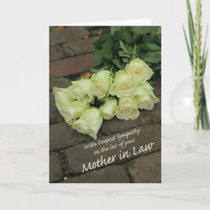 Mother in Law  loss Rose sympathy Card
