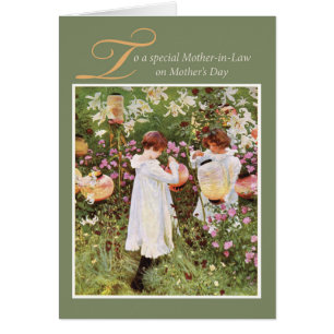 Mother-in-Law, Mother's Day, Girls in Flower Garde