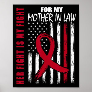 Mother In Law Multiple Myeloma Awareness American  Poster