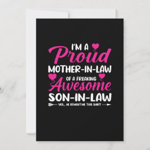 Mother In Law Of Awesome Son In Law Holiday Card