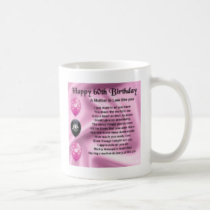 Mother in Law Poem - 60th Birthday Coffee Mug