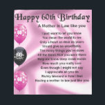 Mother in Law Poem - 60th Birthday Notepad<br><div class="desc">A great gift for a mother in law on her 60th birthday</div>