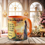 Mother-in-Law Thank You Wedding  Coffee Mug<br><div class="desc">Mug featuring a colourful watercolor painting of a woman looking at a sunset in a summer landscape. The label can be dragged,  scaled or deleted according to your needs. Beautiful to thank your (future) mother-in-law or customise for other purposes.</div>