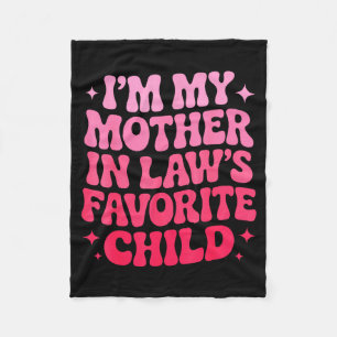Mother in law's favorite child funny parent fleece blanket