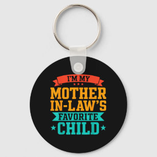 Mother in Laws Favourite Child Funny Parent Men Key Ring