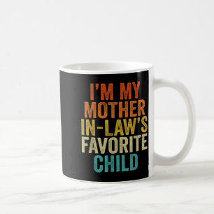 Mother in Laws Favourite Child Funny Parent Retro Coffee Mug