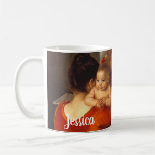 Mother in Red with Child Coffee Mug
